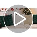 Tosleo Christmas Tree Throw Pillow Covers, Soft Faux Fleece, 18x18, Set of 2