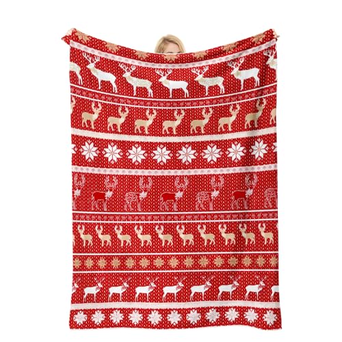 Christmas Blanket 40"x60" - Soft Flannel Holiday Throw for All Ages
