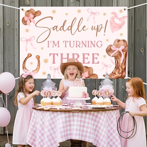 Western Cowgirl Birthday Backdrop - Rodeo Theme Party Decor