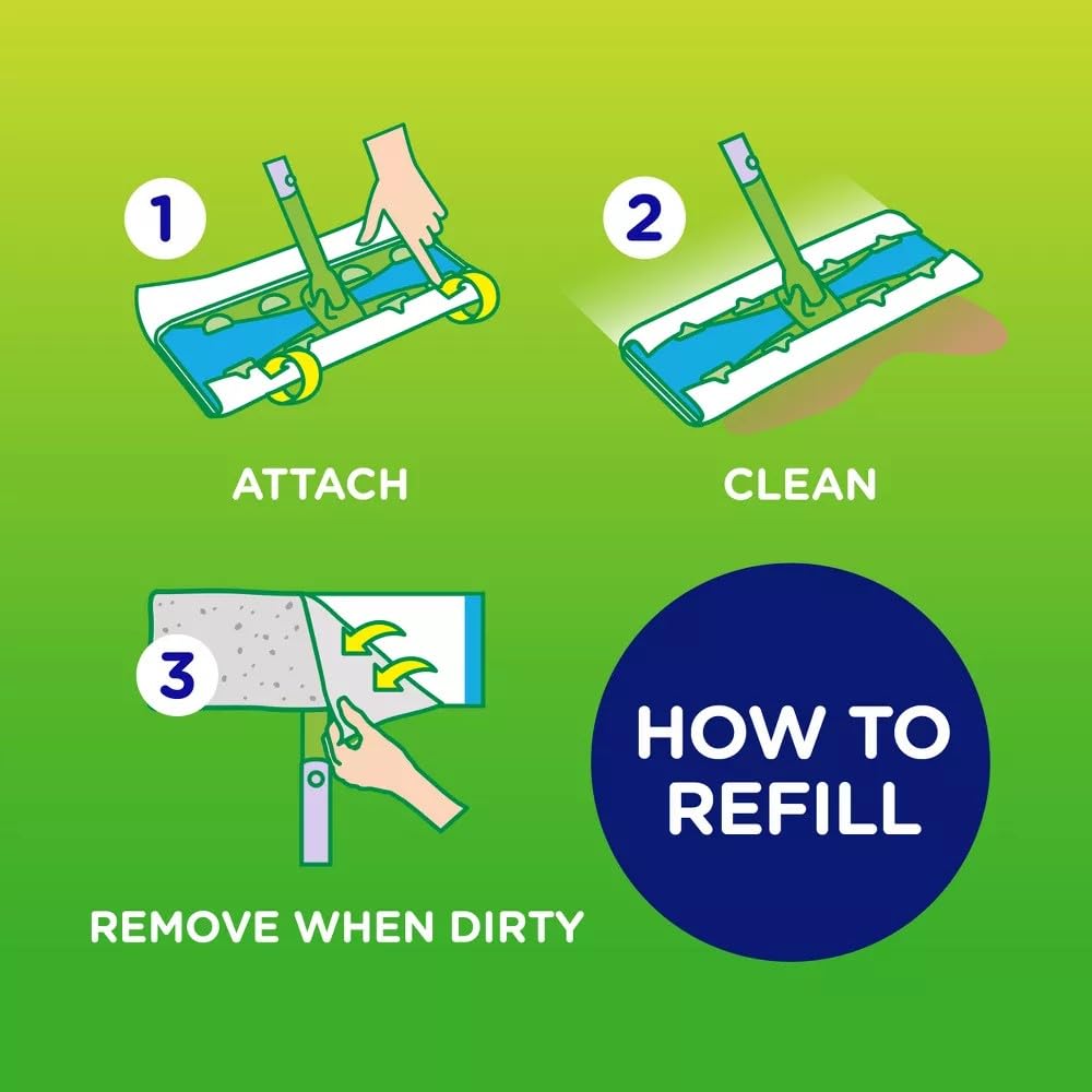 SWIFFER SWEEPER X-LARGE Disposable Sweeping Cloths, 16-Count Boxes (PACK OF 6)