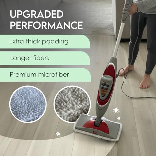 Turbo Microfiber Mop Pads 4-Pack for Shark Steam Mops SK Series