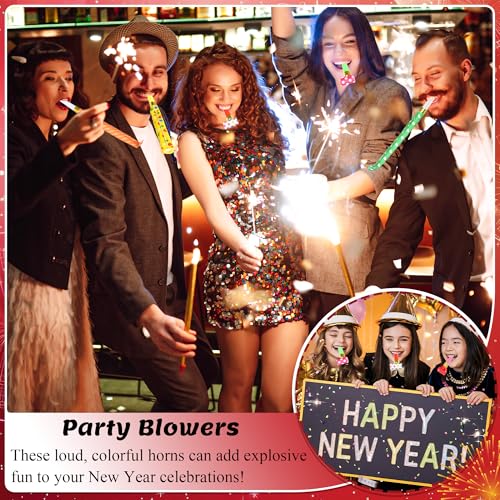 12 Pcs Colorful Paper Party Blowers - Fun Noisemakers for Celebrations