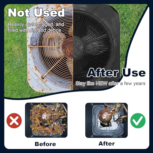 36" x 36" Mesh Air Conditioner Cover with Hooks - Outdoor Protection