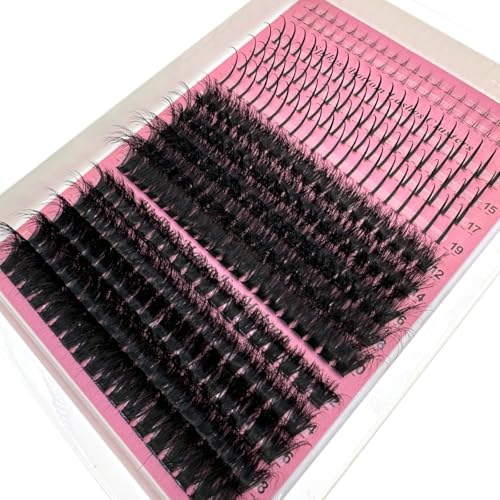 CuvDhe Spiky Lash Clusters & Bottom Individual Eyelash Extensions DD Curl