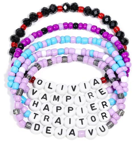 Olivia Rodrigo Inspired Beaded Friendship Bracelet Set - Fan Merch Gift