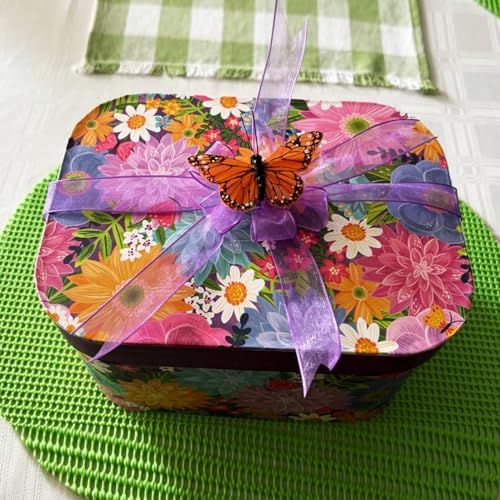 6 Artificial Feather Butterflies with Clips for Crafts & Decor