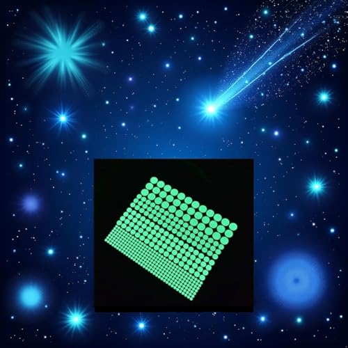 Glow in the Dark Wall Stickers - 407 Pcs Removable Luminous Dots for Kids Bedroom & Ceiling Decor