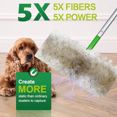 Heavy Duty Dry Sweeping Cloths for Sweeper Mop - 30 Count