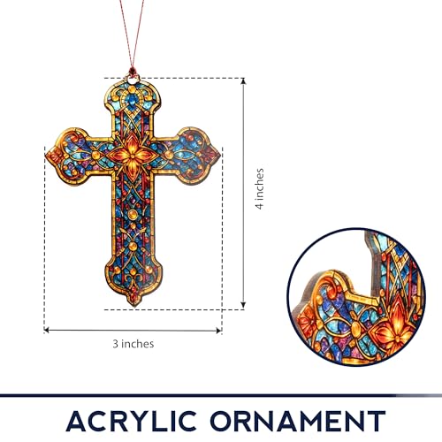 Nativity Cross Christmas Ornament 2026 - Religious Holiday Decor (Cross2)