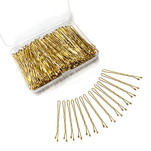 Magicalmai 200-Count Blonde Bobby Pins 2 Inch with Storage Case