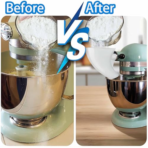 Flour Funnel Attachment for KitchenAid Tilt-Head Mixers - White