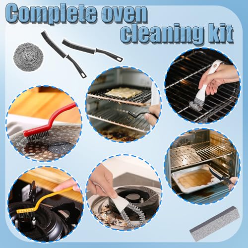 Heavy Duty Oven Cleaner Brush Set for Deep Cleaning Stoves & Grills