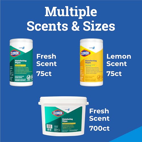 CloroxPro Disinfecting Wipes, Lemon Fresh, 75 Count - Kills 99.9% Germs