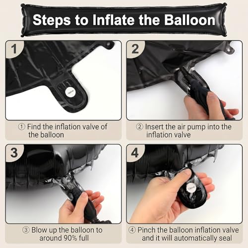Black Number 2 Foil Balloon 40 Inch Giant Birthday Party Decoration