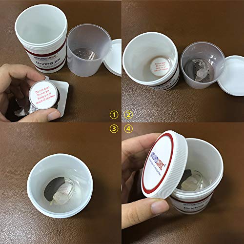Hearing Aid Dryer Kit with Dehumidifier Capsules & Storage Jar – Universal Moisture Removal