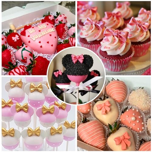96 Cavities Bow Chocolate Silicone Mold Set - Mini Bow Candy & Cake Decorations