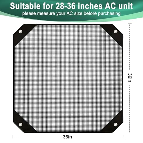 Moorrlii Waterproof AC Cover for 36'' x 36'' Outside Unit with Zipper & Air Vents