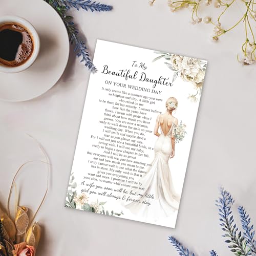 To My Daughter on Your Wedding Day Card - Heartfelt Gift from Parents
