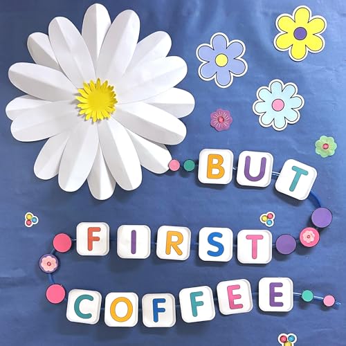 White Daisies 4-Piece 3D Bulletin Board Décor Set