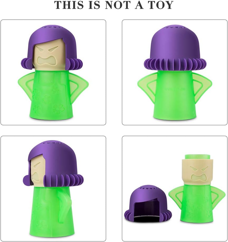 TOPIST Angry Mama Microwave Cleaner - Fast & Effective Steam Cleaning with Vinegar | Green Color