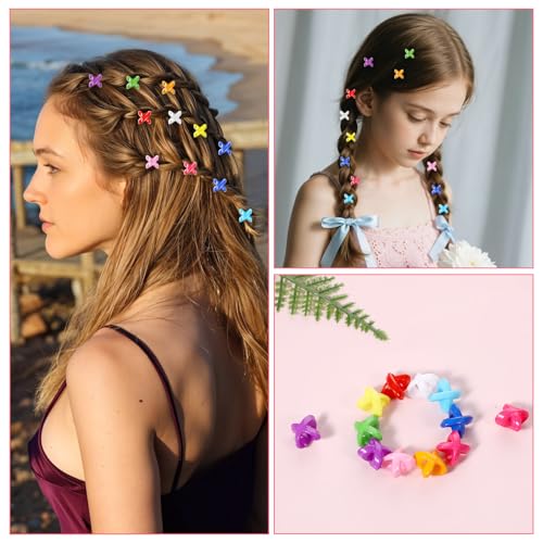 100 Pcs Hair Beads for Braids, Colorful Acrylic Candy Color Loc Dreadlock Hair Jewelry