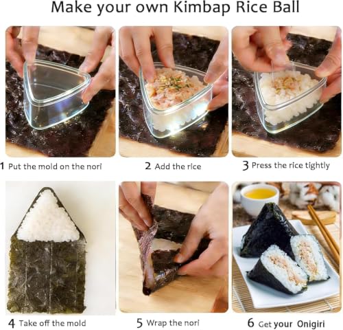 5-Piece Musubi Maker Kit with Press Mold & Rice Molds