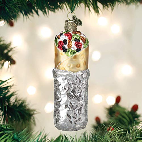 Handcrafted Glass Burrito Christmas Tree Ornament - Festive Holiday Decor