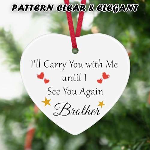 Memorial Ceramic Ornament for Loss of Brother - Sympathy Gift