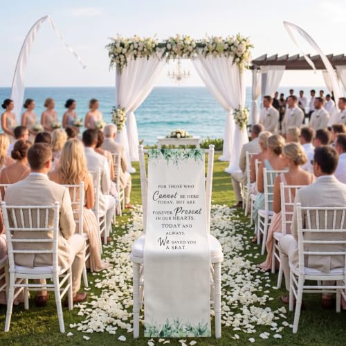 Reserved Memorial Wedding Chair Sign - Save a Seat, White Fresh