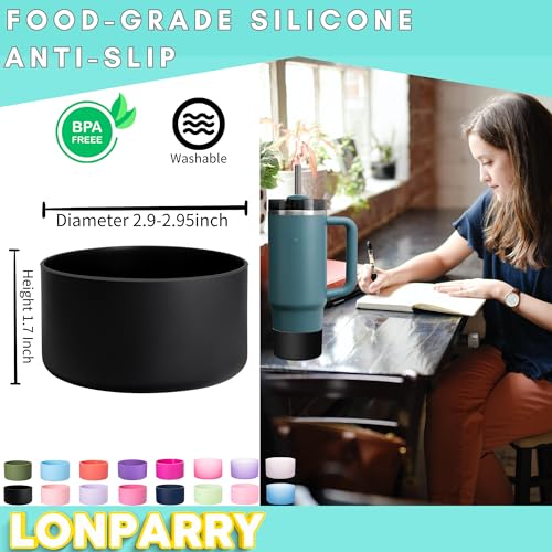 4-Pack Silicone Boot for Stanley Cup 40 30 OZ, Tumbler Boot for Stanley IceFlow 20OZ 30OZ, Bottom Protector for Stanley Cup Accessories Protective Sleeve Bumper