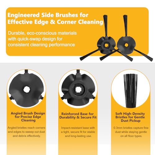 10 Pack Replacement Side Brushes for Shark Matrix Robot Vacuums