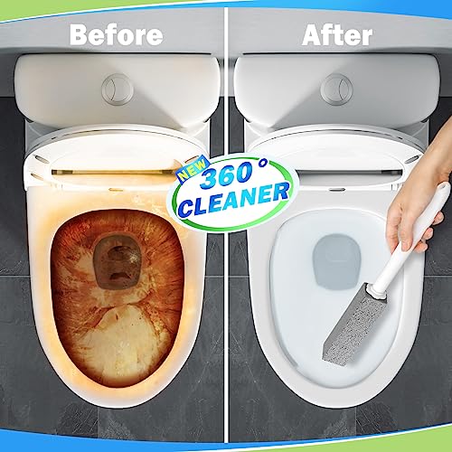 Maryton Pumice Stone Toilet Bowl Cleaner with Long Handle & 3 Refills