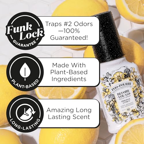 Poo-Pourri Before-You-Go Toilet Spray, Original Citrus, 8 Fl Oz - Up to 400 Uses
