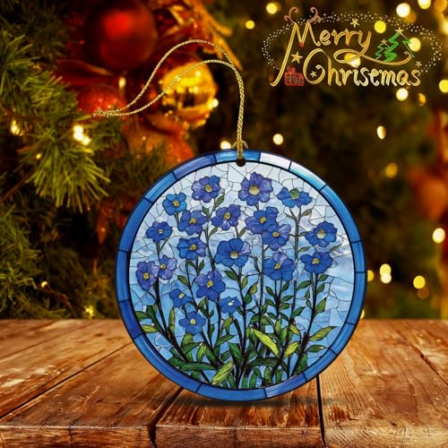 Flax Flowers Christmas Ornament 2025 - Elegant Gift for Gardeners