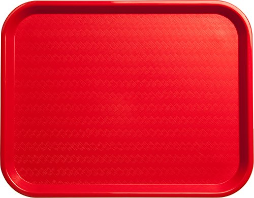 Carlisle 14x18 Fast Food Cafeteria Tray - Durable Red Plastic
