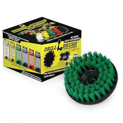 Green Iron Skillet Scrubber - 5-Inch Hex Kitchen Cleaning Brush