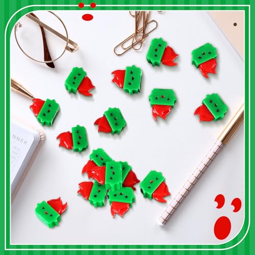 Simgoing 50 Pcs Mini Resin Dumpster Figurines Set - Green & Red