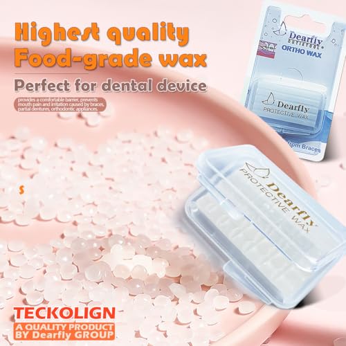 Teckolign Orthodontic Wax for Braces - 4 Pack Unscented Dental Wax