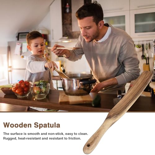 Wooden Spurtle for Sourdough Starter & Baking - Ergonomic Kitchen Tool