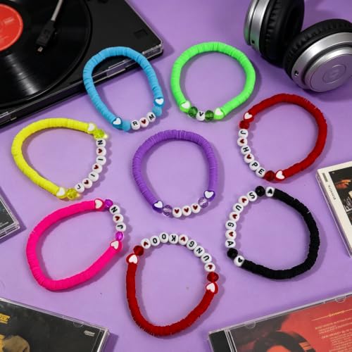 Friendship Bracelets with Heart Letter Beads for Music Fans
