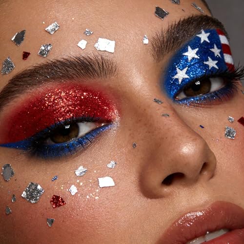 Jacnkb Red White and Blue Patriotic Face and Body Glitter Gel 36g