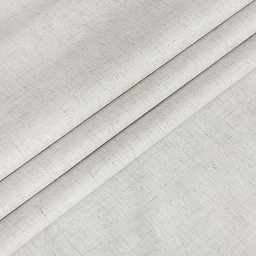 NICETOWN 100% Blackout French Door Curtain 26"W x 72"L - Ivory White