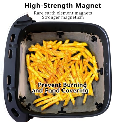 WaterLuu Magnetic Air Fryer Paper Liner Clips - Heat-Resistant Silicone, 8pcs