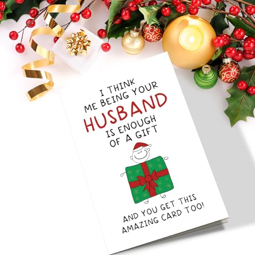 Funny Christmas Card for Wife - Hilarious Xmas Greeting