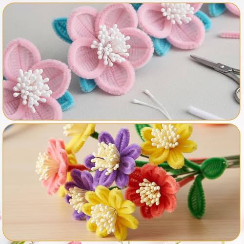 800 Pcs 3mm Double-Headed Flower Stamens for DIY Crafts