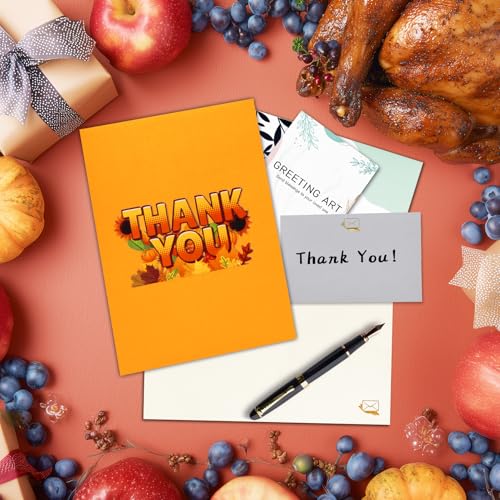 Thank You Pop Up Card with Pumpkins & Maple Leaves - 3D Design