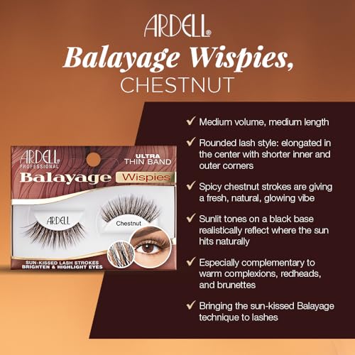 Ardell Balayage Wispies Chestnut False Eyelashes 1 Pair