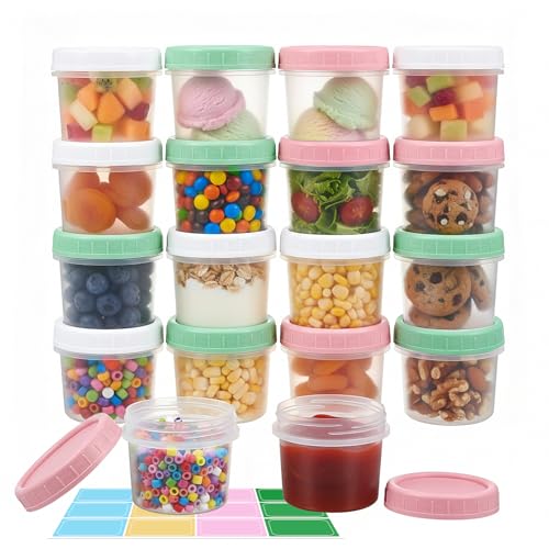 ASEVAT 18 Pack 5.4 oz Food Storage Containers with Twist Lids