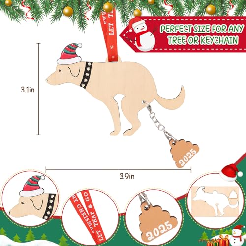 Funny 2025 Dog Ornament - Hilarious Gag Gift for Christmas