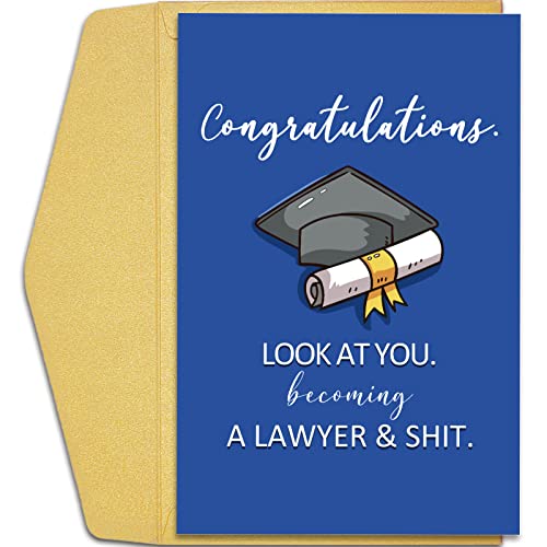 Funny Graduation Card for Law Students - Celebrate Becoming a Lawyer